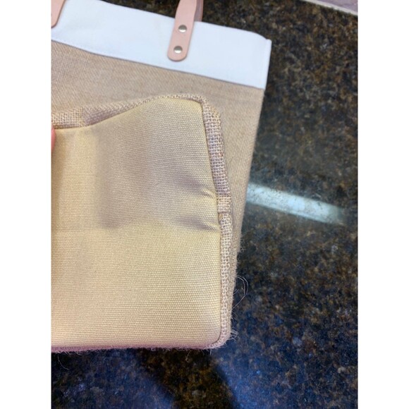 Brighton Let Love Grow Burlap Tote Bag Like New - Picture 6 of 7